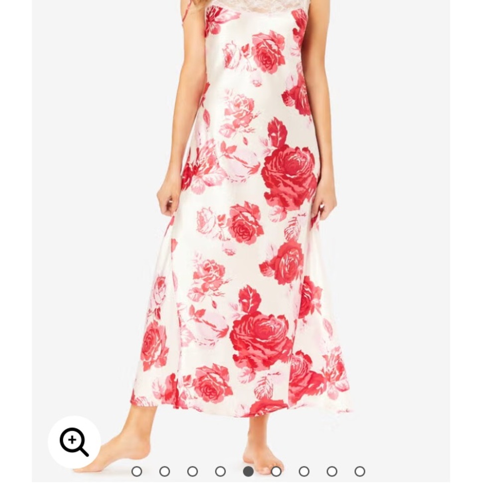 OneStopPlus Maxi Floral Peignor Nightgown and Robe Set, Plus Size 5X